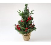 Gerimport Árbol de Navidad con muérdago 46 cm decoración hogar