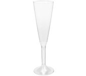 MONOUSO | Copa Reutilizable PS Pie Transparente Cava 160ml 2P (20 Uds)