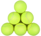 Paquete de 6 pelotas de tenis, pelota de juguete deportiva para perros, resistente y duradera, ideal para lecciones, prácticas, máquinas de lanzamiento y juegos con mascotas
