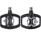 ROCKBROS Bicycle Pedals Half Lock Flat Pedal 2-in-1 Anti-slip Nylon MTB Bike Pedals Dustproof with Flat Cleat Platform Shimano