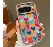 Colorful Love Heart Soft Case For Google Pixel 9 Pro XL 8 Pro 8A Solid Color TPU Silicone Phone Back Cover For Pixel 8 9 Pro