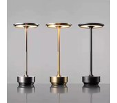 Lámpara de escritorio inalámbrica, regulable, de metal, recargable por USB - WELLNGS gold