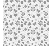 Papel Pintado Floral Grey / silver