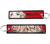 Japanese Anime  Embroidery Chaim Keychain for Motorcycles Key Fobs Holder Key Tag Keyring Jewelry Accessories