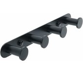 Gancho-perchero, toallero para baño y cocina (Negro mate)