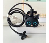 Black Love Charger Protector Cable Organiser for iPhone 18W 20W Management Kits Para Celular Cargador Type C Cable Winder 2023