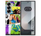 Tumundosmartphone Funda Carcasa Dura para Samsung Galaxy Z Fold 6 5G diseño Comic Dibujos