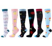 6Pairs New Compression Stocking 20-30Mmhg Knee High Sports socks Fit Medical Varicose Veins Pregnant  Edema Diabetes Circulation