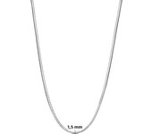 Punk Fashion Snake Bone Chain Link Necklace 1.5mm/2.4mm Gold Silver Color Stainless Steel Chains For Women Men Jewelry Gift