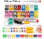 Fuse Assortment Kit,306pcs Car Boat Truck SUV Auto Automotive Assorted Replacement Blade Fuses Standard & Mini & Low Profile