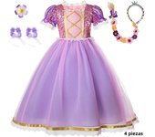 Rapunzel Dress up costumes, girls 2-10 years Cosplay costumes with sequined lace mesh luxury dresses, cosplay dresses