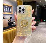 2025 Turntable Get Rich Acrylic PhoneCase for iPhone 16Plus 15 14Pro Max 13 12Mini 11Pro XS XR Shockproof Screen Protector Shell