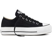 Zapatilla Converse Platform Baja Lona Negro/Blanco