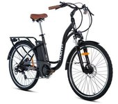 Moma Bikes Bicicleta Electrica E26.2, Aluminio, SHIMANO 7v, Frenos de Disco Hidráulicos, Batería Ion Litio 36V 16Ah