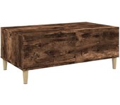 vidaXL Mesa de centro madera contrachapada 90x50x36,5 cm Blanco, Negro, Blanco brillante Mesita de Salón o Comedor o Auxiliar Mesa de Café Meuble Salón