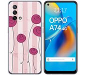 Tumundosmartphone Funda Gel Tpu para Oppo A74 4G diseño Flores Vintage Dibujos