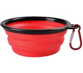 Collapsible Pet Silicone Dog Food Water Bowl Outdoor Camping Travel Portable Folding Pet Supplies Pet Bowl Dishes with Carabiner