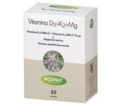 Mednat Nutrición Vitamina D3+K2+Mg 60 Perlas