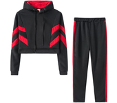 Fashion Hot Sale Women's Hoodie Navel Sweater Set Two-piece Set