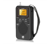 Portable Radio Mini AM FM Weather Radio Pocket Radio LCD Screen Digital Alarm Clock Radio Player