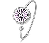 Crystal Aromatherapy Bracelet Bangle Diffuser Jewelry Tree of Life Perfume Oils Diffuser Aroma Diffuser Lockets Woman Bracelet