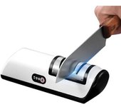 Afilador de Cuchillos Eléctrico Recargable por USB - 2 Etapas, Velocidades Ajustables para Chef y Cuchillos de Cocina, Compatible con Cuchillas de Cerámica y Acero