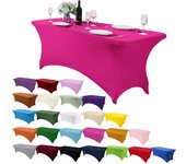 4FT/6FT/8FT Spandex Table Cover Table Universal Fitted Stretch Tablecloth for Party, Banquet, Wedding and Events