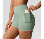 Pantalones de Yoga de Pure Color with Curve de Mermaid, Pantones de Tres Puntos with Bolsillo, Pantones Cortos de Yoga ajustados transpirables de beltada Haute para el Ambiente