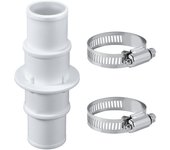 Conector de mangueras de la piscina Con 2 pinzas de mangueras de Maple inoxidable adaptador de mangueras de la piscina de 1-1/4 "O 1-1/2"