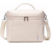 Natural Organic Lifestyle Insulated Lunch Bags for Women Cooler Bag Lightweight Nylon Waterproof Lunch Box For Work（Medium, Cream