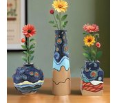 Maceta de resina inspirada en Van Gogh, diseño abstracto de arcoíris con pinceladas artísticas, elegante y única decoración para el hogar (2 unidades)