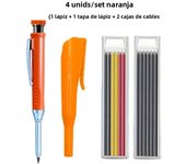 2.8mm Solid Carpenter Pencil with Pencil Cap, Deep Hole Mechanical Pencil with Built in Sharpener For Carpenter Woodworking