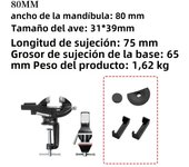 Table Vise Vice Mini Duty Mechanic Clamp-on Table Vise 360 Degree Swivel Base Cast Iron Table Top Clamp Press Vice with Anvil