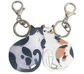 2Piece Wooden-Keychain Otters Shape Pendant Keyring Personalized Matching Puzzles Keychain Key-Tags for Backpack Luggage