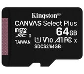 MEMORIA 64GB MICROSDXC KINGSTON CANVAS SELECT CLASE 10