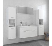 vidaXL Juego de muebles de baño madera de ingeniería blanco