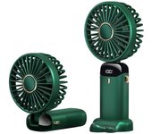 Ventilador portátil USB de Mano plegable con Pantalla y soporte para teléfono recargable de 5 velocidades con soporte de Cuello