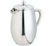 LA CAFETIERE Cafetera aislada de doble pared de acero inoxidable, 8 tazas, acero inoxidable, plata