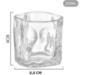 Twisted Transparent  Glass Cup Decor Whisky Cocktail Beer Glas Wine Tea Mok Kitchen Bar Club Wijn Glas festival Party Supplies