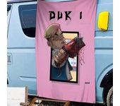D-duki Rapper Small Size Cheerleading Banner Hand Pulled Flag Outdoor Atmosphere Flags