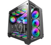Mars Gaming MCV3, Torre Gaming Custom XXL E-ATX, Ventana Cristal Templado Lateral y Frontal, Estructura Modular Doble Cámara, Torre PC Gaming Negro o Blanco