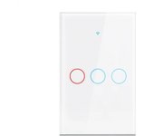 Tuya App US WiFi Smart Wall Switch 1/2/3 Gang No Neutral Wire Touch Sensor LED Light Switches Smart Home Alexa Google Home