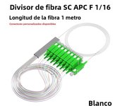 PLC Splitter 5pcs 1X16 SC/APC SM 0.9mm G657A1 PVC 1m FTTH Fiber Optic Connector APC/UPC Free Shipping