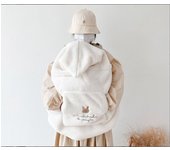 Soft Baby Blanket Cartoon Coral Fleece Embroidered Bear Rabbit Warm Comforter Baby Stroller Blanket Infant Cloak Nap Cover