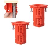2 piezas de fijación de grifo, accesorios de tuerca de grifo, diámetro exterior 32 mm para cocina y baño(rojo)