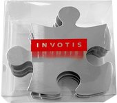 Niucom Invotis posavasos con forma de puzle para bebidas, pack 4 base antideslizante material metálico