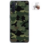 Tumundosmartphone Funda Gel Tpu para Oppo A91 diseño Camuflaje Dibujos