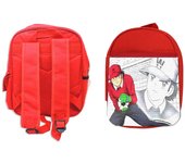 PACK MOCHILA ROJA Y ESTUCHE BENJI PRICE PORTERO FUTBOL school material captain tsubasa oliver super guerrero sagaandroides