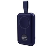 Banco de energía magnético 2 en 1, batería externa inalámbrica de 2500 mAh QC4.0+PD, 22,5 W, carga rápida USB C, batería portátil con pantalla LCD para Apple Watch/iPhone 16/15/14/13/12