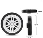 Luggage Wheel Replacement Suitcase For Wheel Trolley Rolling Durable Silent Belt Repair Tools Travel Accessories